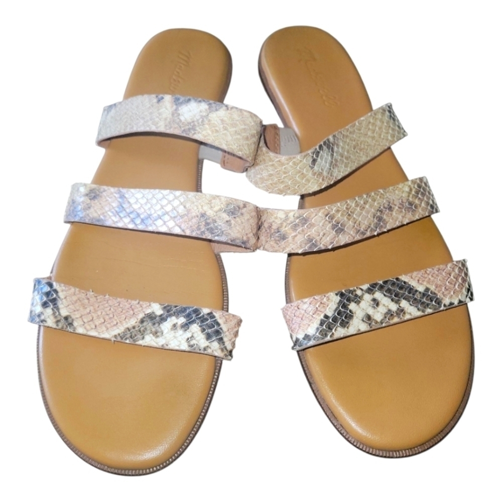Madewell IIiana Women's Snakeskin Embossed Pattern Sandals Sz 9